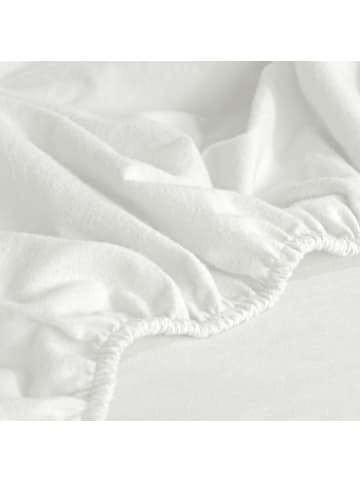 Erwin Müller Biber Spannbettlaken Garmisch in weiß