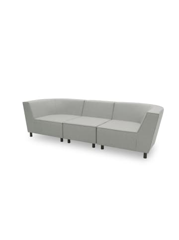 58 aufm Kessel GARTENLOUNGE Sofa 3-Sitzer Brandie 279x77x103 mit Outdoorbezug silber
