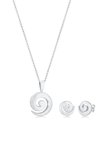 Nenalina Schmuckset 925 Sterling Silber Spirale in Silber