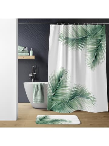 Douceur d’Intérieur Duschvorhang mit Ringen HAVANE in Weiß, (B) 180 x (H) 0,1 x (L) 200 cm
