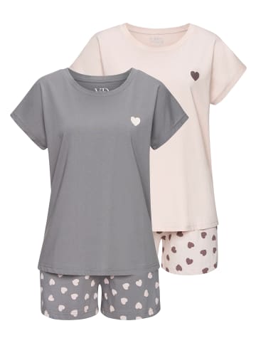 VIVANCE DREAMS Pyjama in taupe + rosa