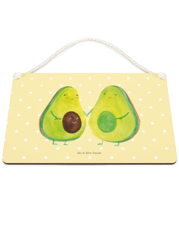 Mr. & Mrs. Panda wandtafel Avocado Pärchen ohne Spruch in Gelb Pastell