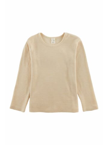 Hessnatur Hessnatur Ringel-Langarmshirt aus Bio-Merinowolle mit Seide in goldsand