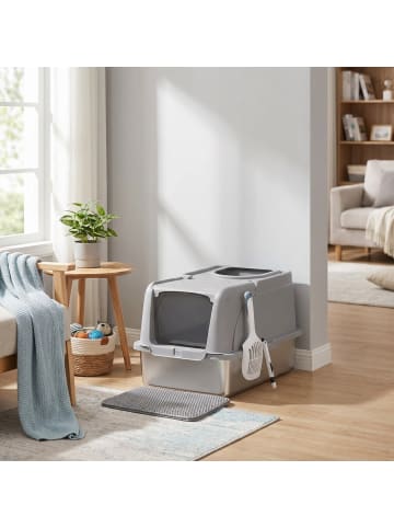 Feandrea Katzenklo Boxal in Taubengrau - (B)40 x (H)36.5 x (T)61 cm