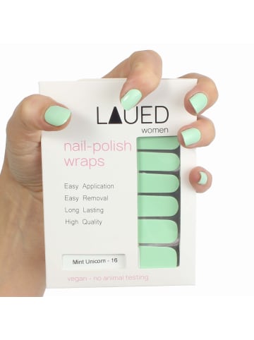 VARGU LAUED vegane Nagelfolien solid green in Mint Unicorn