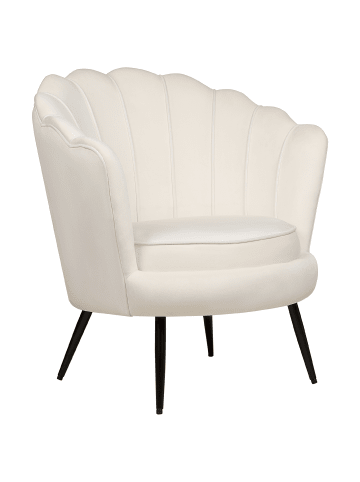 Beliani Cocktailsessel LOVIKKA in Weiß/Schwarz - (W) 79 x (H) 85 x (L) 77 cm