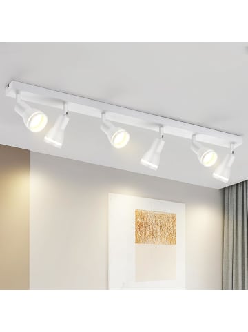 ZMH Deckenleuchte in weiß 6-flammige GU10 moderne schwenkbar Deckenspots