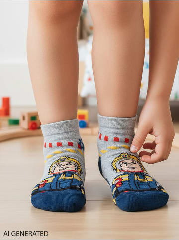 Feuerwehrmann Sam 5er Pack Feuerwehrmann Sam Socken Sneaker Kindersocken Söckchen in Mehrfarbig