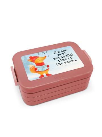 Mr. & Mrs. Panda MEPAL Bentobox Fuchs Sänger Design mit Spruch in Rot Pastell