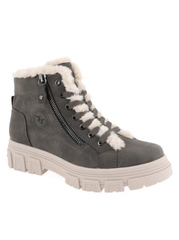 Tom Tailor Schnürstiefel  in Grau