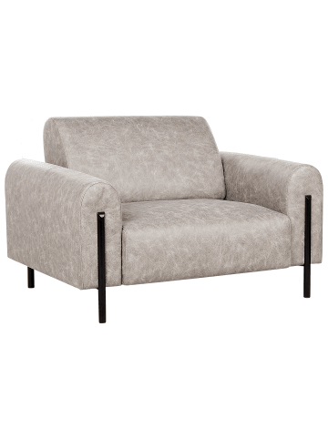 Beliani Sessel ASKIM in Grau/Schwarz - (W) 123 x (H) 79 x (L) 95 cm