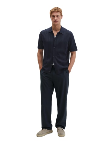 Marc O'Polo Kurzarm-Feinstrickshirt Travel Collection in Deep Night Blue