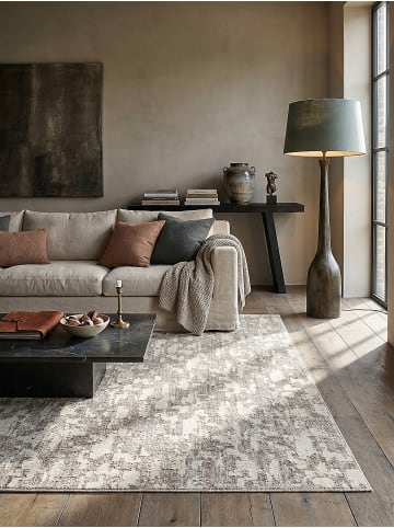 KADIMA DESIGN Teppich Flachgewebe Pflegeleicht RIDGE Sprenkel Muster Wohnzimmer in Beige