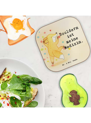 Mr. & Mrs. Panda Untersetzer für Gläser Fuchs Bouldern Design mi... in Weiß