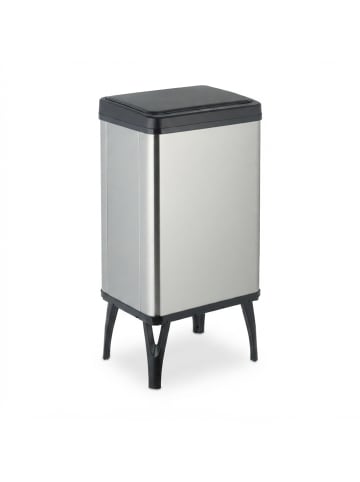 relaxdays Mülleimer mit Sensor in Silber - 40 Liter