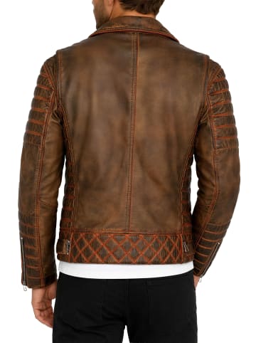 Reichstadt Herren Slim Fit Echtleder Jacke  in Gold