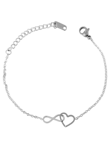 Adeliás Damen Armband aus Edelstahl 16+4 cm in silber