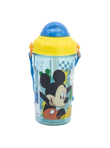 Disney Mickey Mouse Kinder Trinkflasche 465ml mit Strohhalm und Tragegurt
