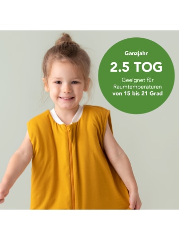 Schlummersack Ganzjahres Schlafsack mit Füßen, 2.5 TOG in Orange