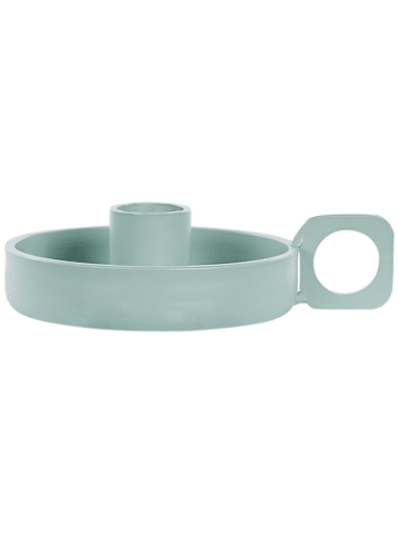 Beliani Kerzenständer CHORIO in Grün - (W) 9 x (H) 4 x (L) 9 cm
