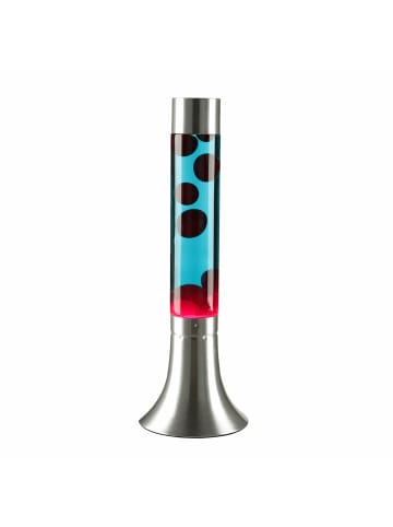 Licht-Erlebnisse Lavalampe EEK G (B)13 x (L)13 x (H)37.5 cm in Silber Rot Blau
