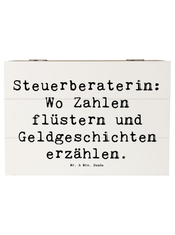 Mr. & Mrs. Panda Geschenkdose Spruch Steuerberaterin Geschichten... in Weiß