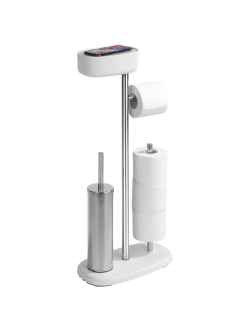 Wenko WC-Garnitur mit Ablage und Stauraum RIVAZZA in Weiß, (B) 17 x (H) 72 x (L) 32 cm
