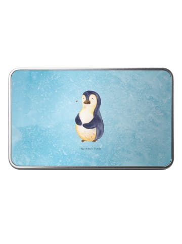 Mr. & Mrs. Panda Metalldose rechteckig Pinguin Diät ohne Spruch in Eisblau