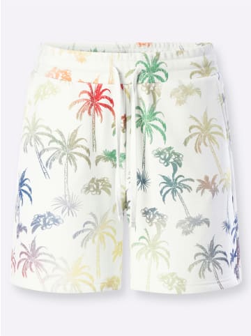 Heine Sweatshorts in weiß-jeansblau-bedruckt
