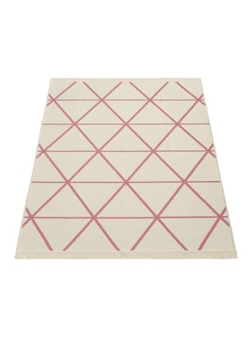 KADIMA DESIGN Waschbarer Teppich waschmaschinenwaschbar Rauten wendbar Küche in Pink