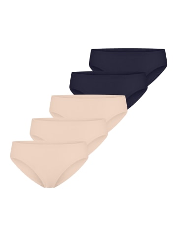 Schiesser Panty Invisible Light in Beige / dunkelblau