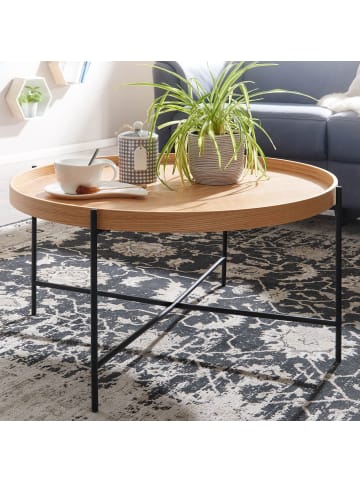 FineBuy Couchtisch in Braun / MDF / 78x78x40