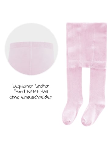 LaLoona Strumpfhose 4er Pack - Rosa Weiß - in rosa,weiss