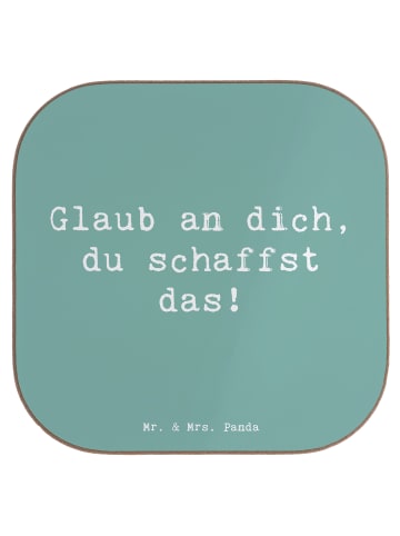 Mr. & Mrs. Panda Tassenuntersetzer Spruch Schulanfang Glaube mit... in Meeresbrise