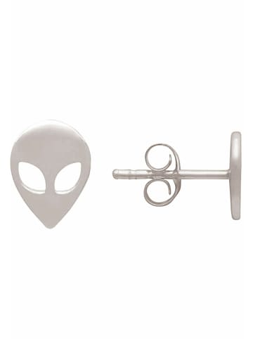 Gemshine Ohrstecker ALIEN UFO in silver coloured