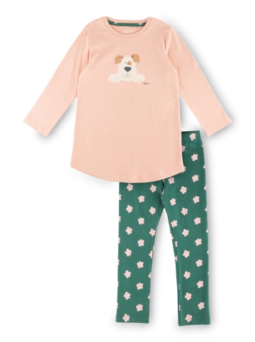 Sigikid Pyjama Nachtwäsche in rosa/grün