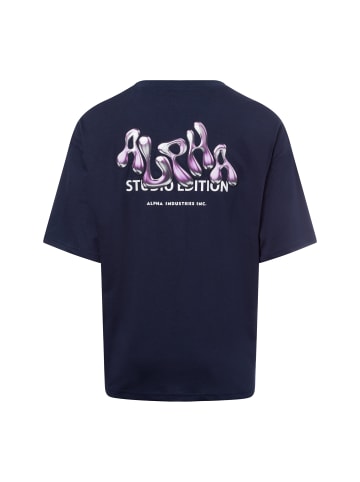Alpha Industries T-Shirt Studio Edition BP in marine lila - 0002