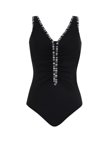 sunmarin Badeanzug in schwarz/weiss