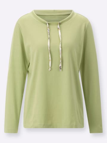 Sieh an! Langarm-Shirt in lindgrün