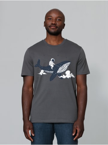wat? Apparel T-Shirt Spacewhale in Grau