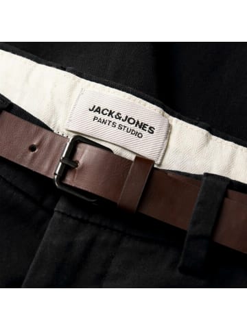 Jack and Jones Adam Belted Chino Shorts in Schwarz