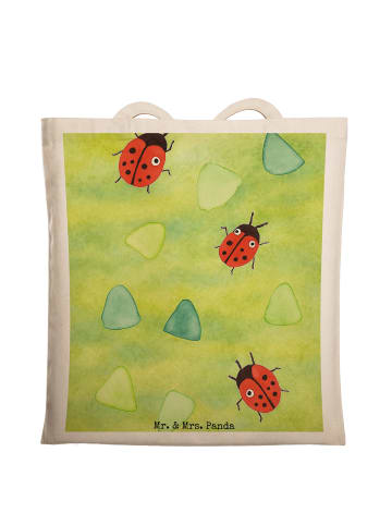 Mr. & Mrs. Panda Shopping Tasche Marienkäfer Design Design ohne ... in Weiß