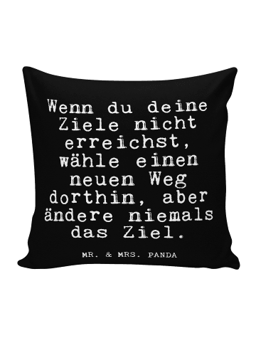 Mr. & Mrs. Panda kissen bedruckt Wenn du deine Ziele... mit Spruch in Schwarz