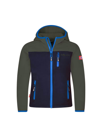 Trollkids Fleecejacke "Stavanger" in Efeugrün/Marine/Mittelblau