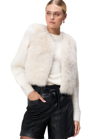 Zero  Weste in Felloptik in Sandshell