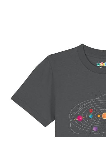 wat? Apparel T-Shirt Sonnensystem in Grau
