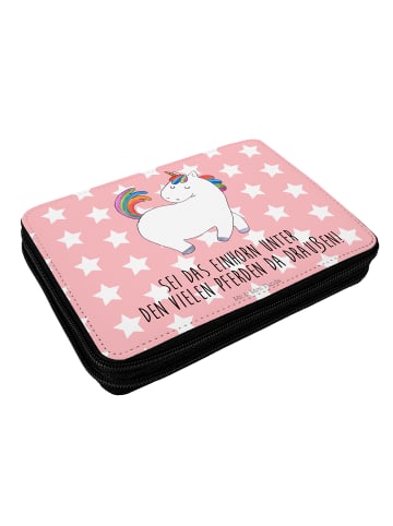 Mr. & Mrs. Panda Mäppchen Einhorn Stolzieren mit Spruch in Rot Pastell