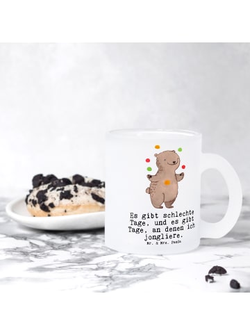 Mr. & Mrs. Panda Teetasse Bär Jonglieren mit Spruch in Transparent