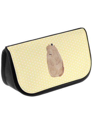 Mr. & Mrs. Panda Schminktasche Murmeltier ohne Spruch in Gelb Pastell