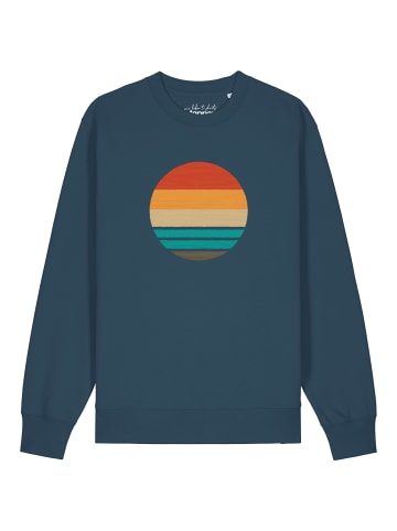 wat? Apparel Sweatshirt Retro Sunset Ocean in Petrol